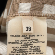 将图像加载到图库查看器中，HERMES Mosaique motif sleeveless knit dress Size 38 Beige/White4E2536DJ Silk69% Cotton22% Nylon7% Polyurethane2%
