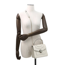 将图像加载到图库查看器中，BVLGARI Serpenti Forever 2-Way Shoulder Bag White290572 Calf Leather Size S
