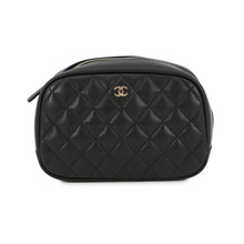 将图像加载到图库查看器中，CHANEL Matelasse CC Logo Pouch BlackA80910 Caviar Leather
