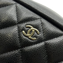 将图像加载到图库查看器中，CHANEL Matelasse CC Logo Pouch BlackA80910 Caviar Leather
