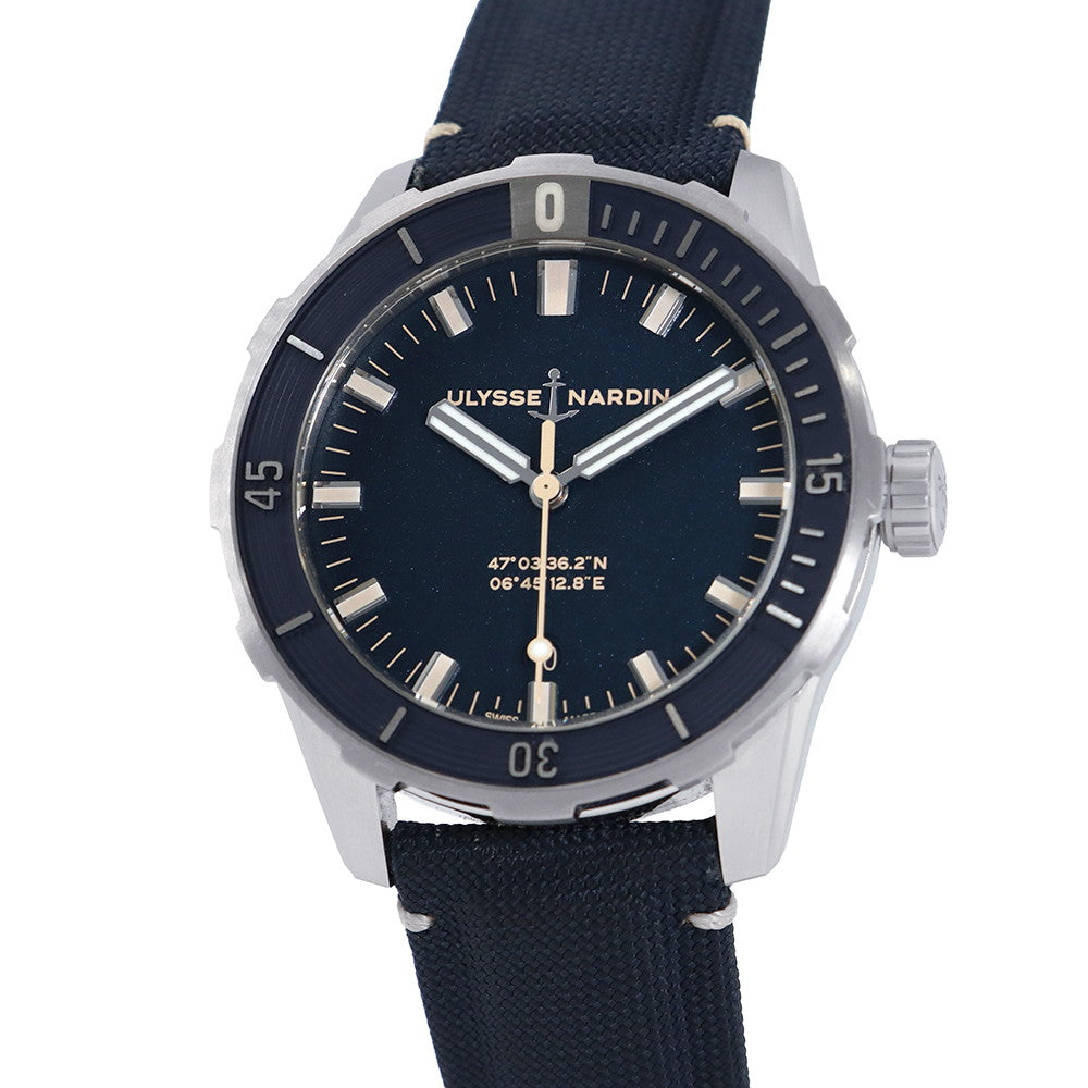 ULYSSE NARDIN Diver W42mm Stainless Steel Fabric Blue Dial8163-175/93