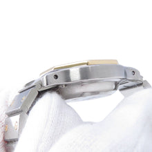 将图像加载到图库查看器中，CARTIER Santos Octagon SM W25mm Stainless Steel K18YG White Dial
