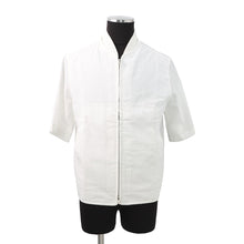将图像加载到图库查看器中，HERMES Zip-up short-sleeved overshirt Size Chronomat 44 White Cotton100%
