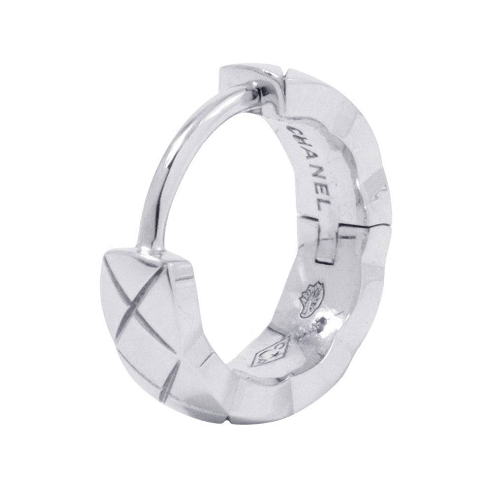 CHANEL Coco Crush Collection Single Mini HoopJ12687 18K White Gold