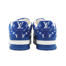 将图像加载到图库查看器中，LOUIS VUITTON LV Trainer Line Sneakers Blue/White Fabric Size 7
