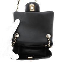 Load image into Gallery viewer, CHANEL Mini Matelasse Single Flap Single Chain Shoulder Bag BlackA35200 Lambskin
