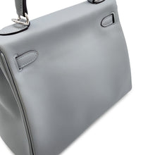 将图像加载到图库查看器中，HERMES Kelly Retourne Green Pantan Swift Leather Size 25
