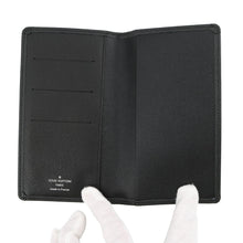 将图像加载到图库查看器中，LOUIS VUITTON Pocket Agenda Cover NoirR20425 Taiga Leather
