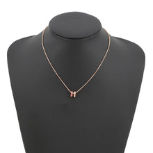 Load image into Gallery viewer, HERMES Pop Ash Necklace Rocabar Beauty Size Mini Pink Lacquer Gold Plated
