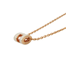 将图像加载到图库查看器中，HERMES Pop Ash Necklace Size Mini White Lacquer Gold Plated
