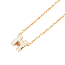 将图像加载到图库查看器中，HERMES Pop Ash Necklace Size Mini White Lacquer Gold Plated
