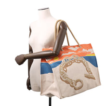Load image into Gallery viewer, HERMES Escalier à la Plage Ashie/Multicolor Toile H
