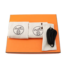 将图像加载到图库查看器中，HERMES Short boots《Fresh》 Black Nappa Calf Leather Size 36H
