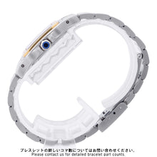 将图像加载到图库查看器中，CARTIER Santos Garbe SM H34.8mm×W26.2mm Stainless Steel K18YG Ivory DialW20012C4
