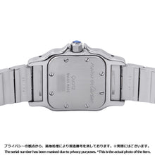 将图像加载到图库查看器中，CARTIER Santos Garbe SM H34.8mm×W26.2mm Stainless Steel K18YG Ivory DialW20012C4
