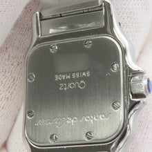 将图像加载到图库查看器中，CARTIER Santos Garbe SM H34.8mm×W26.2mm Stainless Steel K18YG Ivory DialW20012C4
