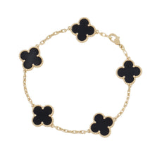 Load image into Gallery viewer, Van Cleef &amp; Arpels Vintage Alhambra Bracelet 5 motifsVCARA41300 18K Yellow Gold
