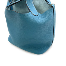 将图像加载到图库查看器中，HERMES Picotin Lock Blue Jean Taurillon Clemence Size PM
