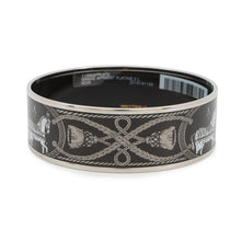 Load image into Gallery viewer, HERMES Enameled GM Hose/Rope Size Large Black Metal
