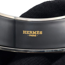 将图像加载到图库查看器中，HERMES Enameled GM Hose/Rope Size Large Black Metal
