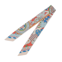 将图像加载到图库查看器中，HERMES Twilly LES MURMURES DE LA FORET Whispers of the Forest BeigeRose/Rose/Blue Silk100%
