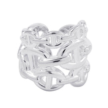 将图像加载到图库查看器中，HERMES Chaine d&#39;Ancre Anchene Ring Size GM/48/#8 SV925
