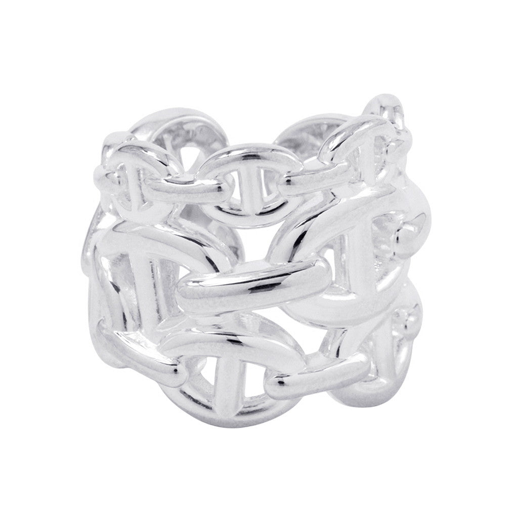 HERMES Chaine d'Ancre Anchene Ring Size GM/48/#8 SV925