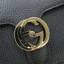 Load image into Gallery viewer, GUCCI Interlocking G ChainShoulder Bag Black510304 Leather
