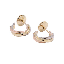 将图像加载到图库查看器中，CARTIER Trinity Earrings Size MiniB8301540 K18YG K18WG K18PG
