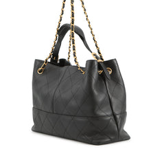 将图像加载到图库查看器中，CHANEL Shopping Tote 2WAY Bag BlackAS5634 Leather Size 37
