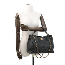将图像加载到图库查看器中，CHANEL Shopping Tote 2WAY Bag BlackAS5634 Leather Size 37
