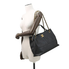 将图像加载到图库查看器中，CHANEL Shopping Tote 2WAY Bag BlackAS5634 Leather Size 37
