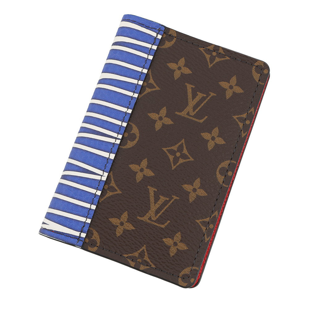 LOUIS VUITTON Organizer de Poche Virgil Abloh Brown/Blue/RedM69701 Monogram/Leather