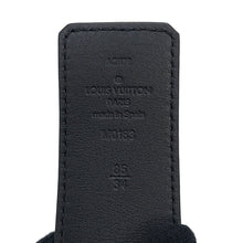 将图像加载到图库查看器中，LOUIS VUITTON Belt・LV Mosaique Reversible Belt Size 85/34 Black/NavyM0163 Leather
