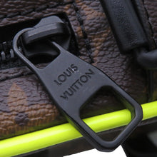 将图像加载到图库查看器中，LOUIS VUITTON Christopher wearable wallet Noir/Brown/Neon YellowM80793 Monogram Macassar Canvas
