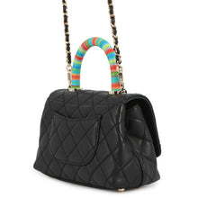 Load image into Gallery viewer, CHANEL Coco Handle 2WAYHandbag BlackAS2215 Leather Size XXS
