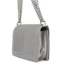 将图像加载到图库查看器中，CHANEL Boy Chanel Chevron ChainShoulder Bag Gray Lambskin beads Size 28
