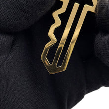 将图像加载到图库查看器中，CHANEL CC Logo Key Motif Necklace Metal Leather
