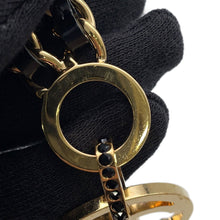 将图像加载到图库查看器中，CHANEL CC Logo Key Motif Necklace Metal Leather
