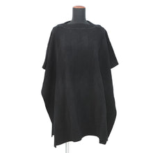 将图像加载到图库查看器中，HERMES H Pattern Rectangular Cape Poncho Size 34 Black4E2904D3 Wool 100%
