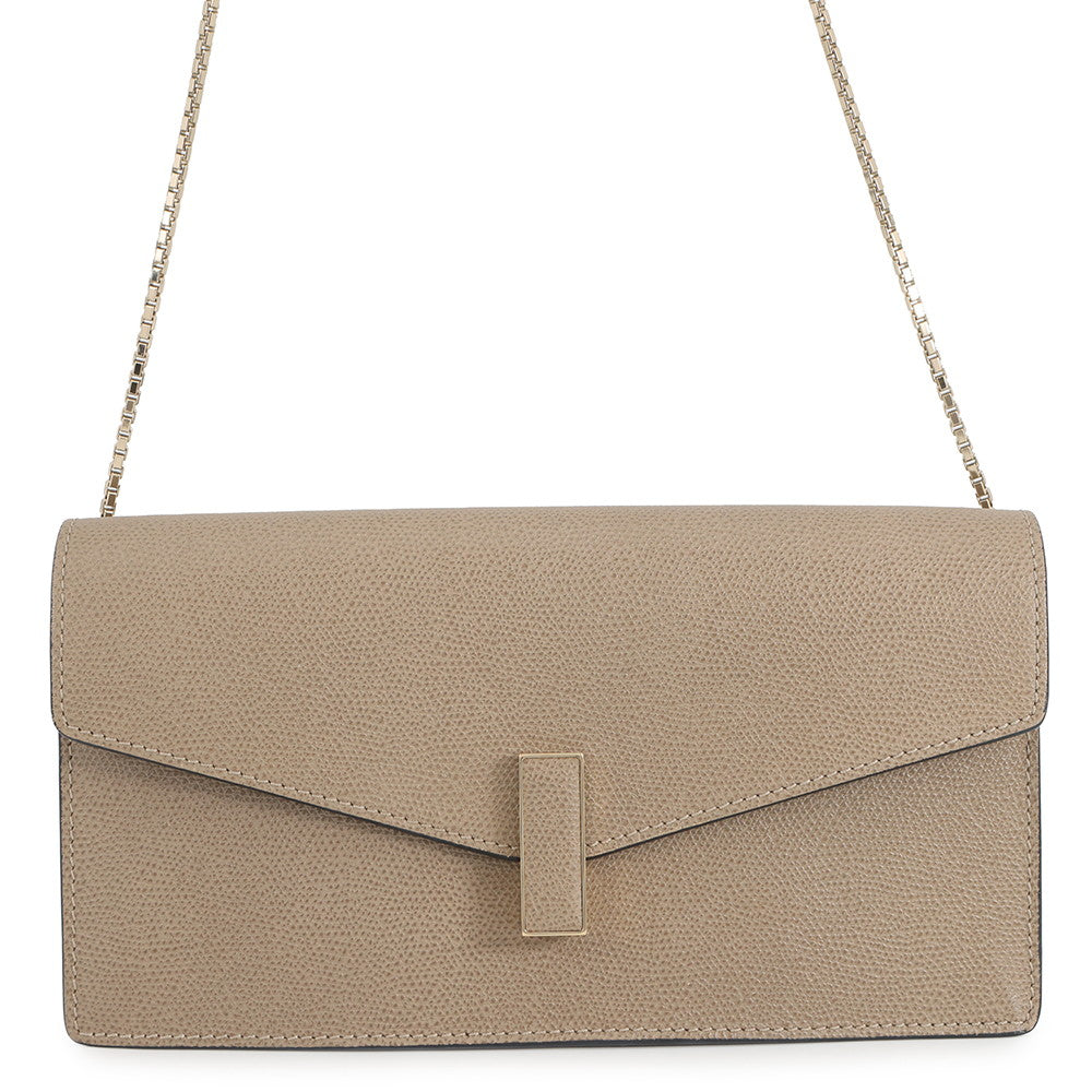 Valextra Valextra Iside Clutch Chainshoulder Bag Greige Leather