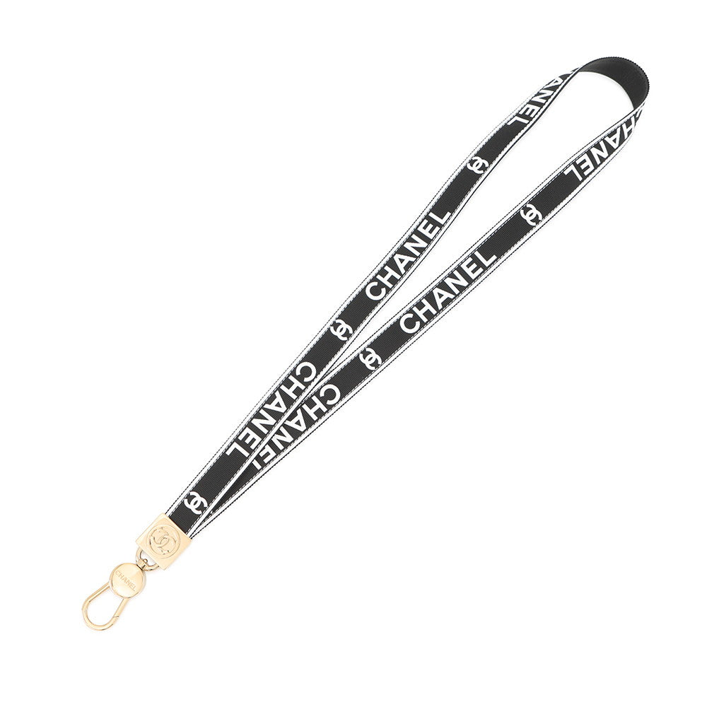 CHANEL CC Logo Strap Black/WhiteAAA911 Canvas