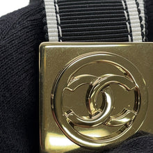 将图像加载到图库查看器中，CHANEL CC Logo Strap Black/WhiteAAA911 Canvas
