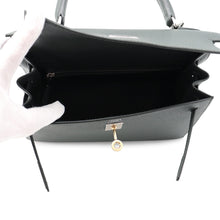 将图像加载到图库查看器中，HERMES Kelly Sellier Vert Mangrove Epsom Size 25
