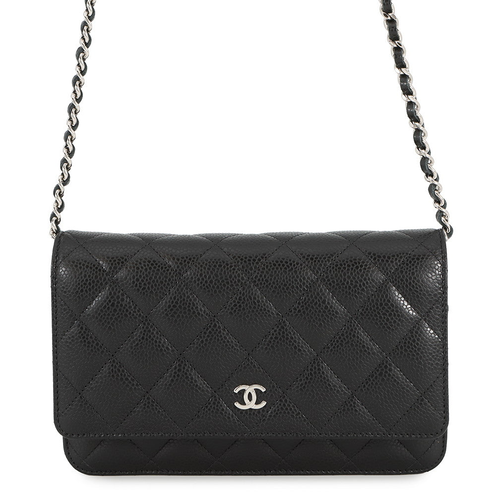 CHANEL Matelasse Chain wallet BlackAP0250 Caviar Leather