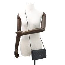 Load image into Gallery viewer, CHANEL Matelasse Chain wallet BlackAP0250 Caviar Leather
