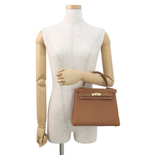 将图像加载到图库查看器中，HERMES Kelly Retourne Gold Togo Leather Size 25
