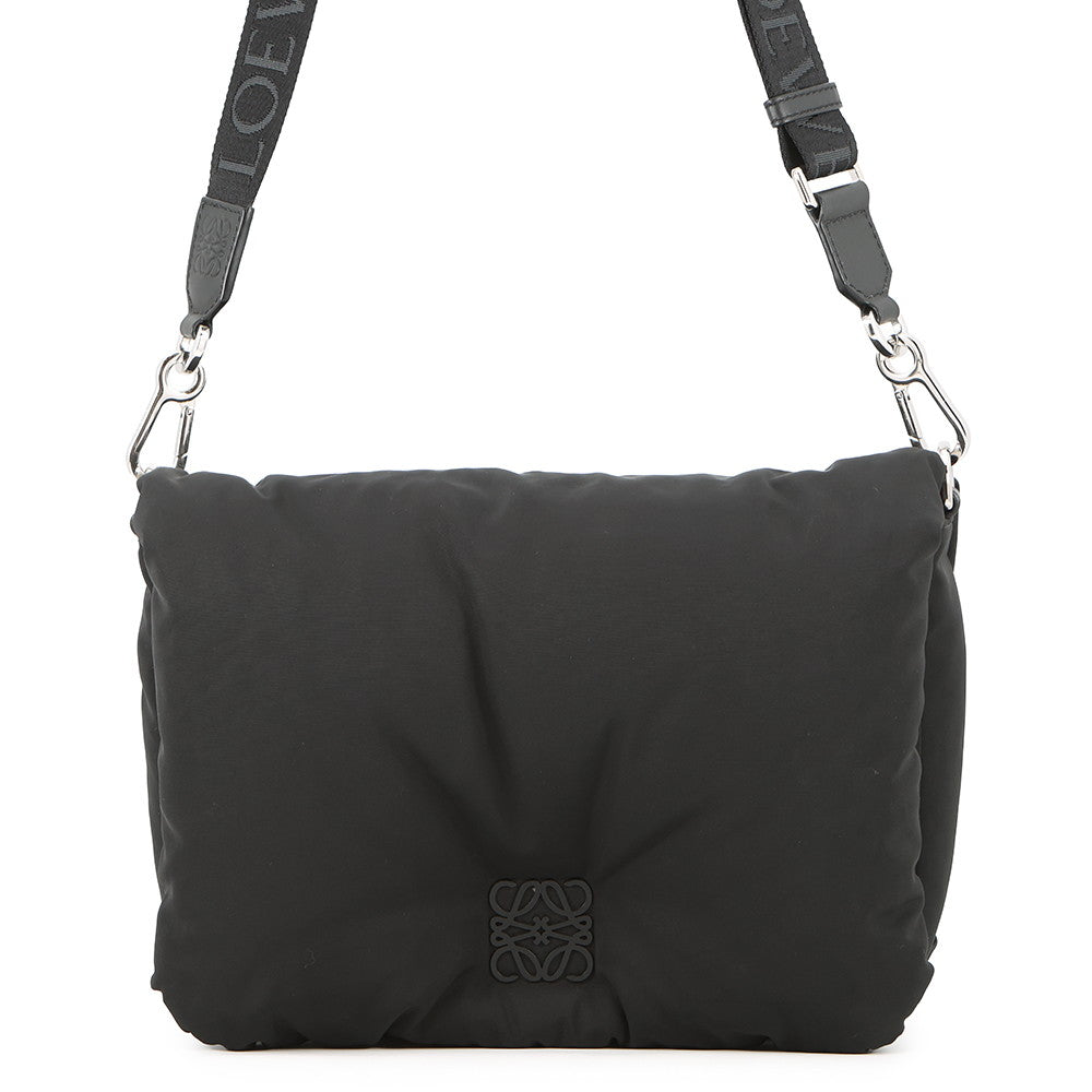 LOEWE Goya Puffer Messenger Shoulder Bag BlackB896G22X01 Nylon