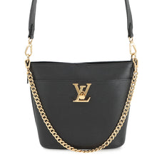 Load image into Gallery viewer, LOUIS VUITTON Padlock &amp; Walk BlackM24006 Grained Calf Leather
