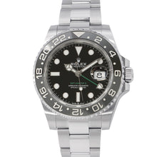 将图像加载到图库查看器中，ROLEX GMT Master II W40mm Stainless Steel Black Dial126710GRNR
